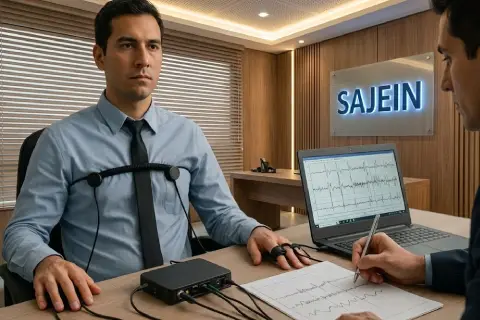 Prueba de polígrafo profesional realizada por SAJEIN en Colombia